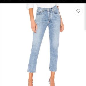 AGOLDE RILEY HIGH RISE CROP